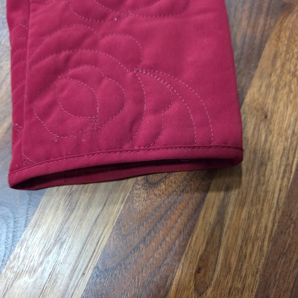 Ellen Tracy Ruby Red Quilted Jacket With Floral S… - image 7